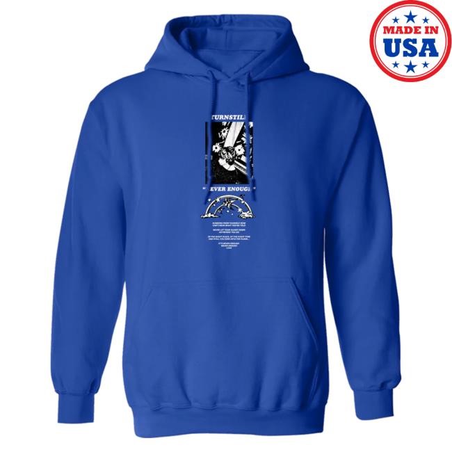 Official Turnstile Merch Store Turnstile "Never Enough" Royal Attractive Hoodie