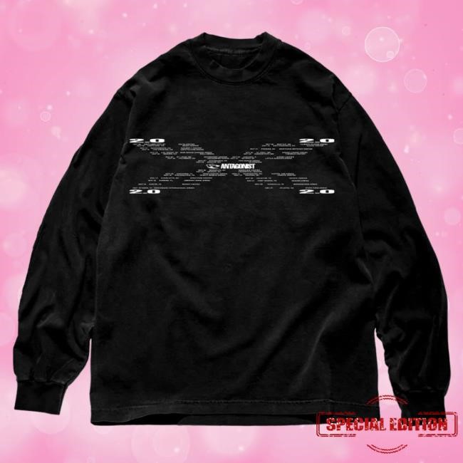 Official Playboi Carti Merch Store Antagonist Tour 2.0 X Long Sleeve T-Shirt