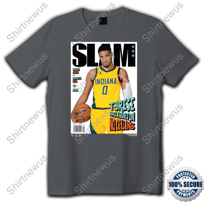 Adult Indiana Pacers Tyrese Haliburton SLAM Cover Long Sleeve Tee