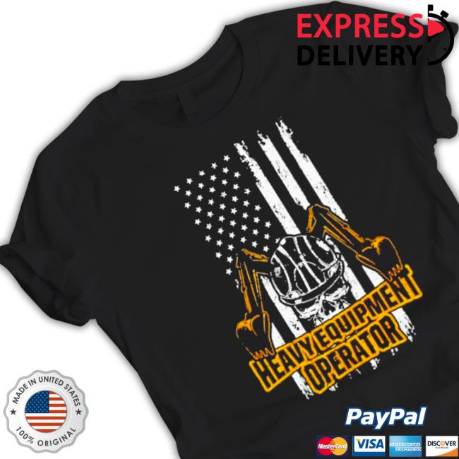 Heavy equipment operator US Flag Hooded Sweatshirt