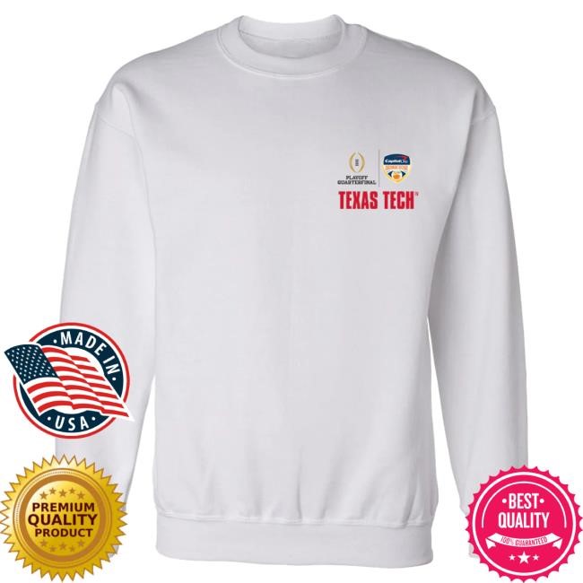 Official Red Raider Outfitter Texas Tech 2025 CFP Orange Bowl - Sweatshirt - Orange You Glad - WHITE