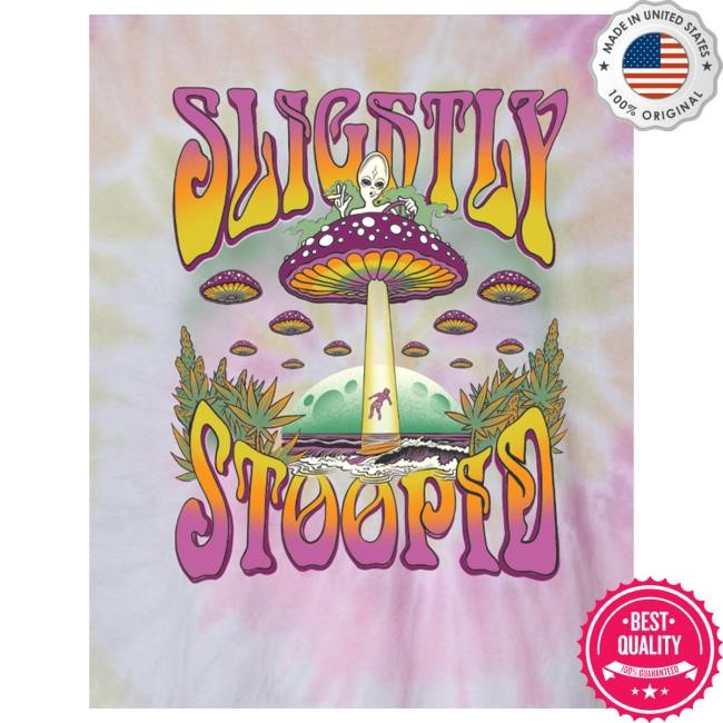 Official Slightly Stoopid Merch Store Shop Mushroom UFO Desert Rose Tie Dye Shirt New