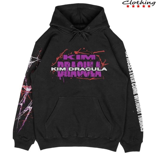 Kim Dracula Official Merch Shop Kim Dracula Bloody Face Pullover Hoodie