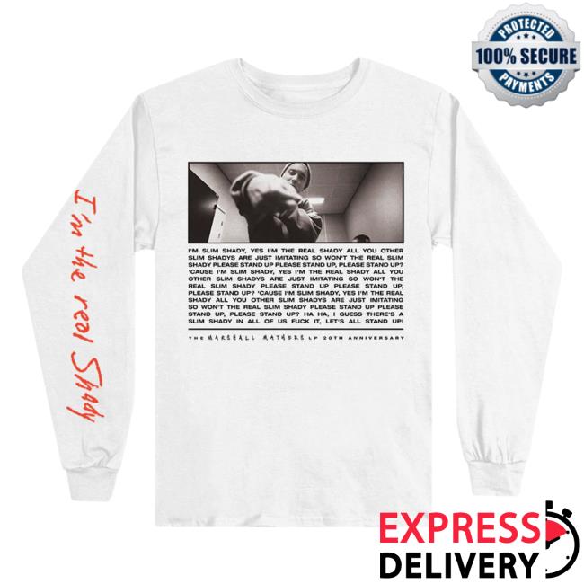 Official Eminem Slim Shady Clothing Shop Store I'm The Real Slim Shady Long Sleeve Shirts SlimShady Merch