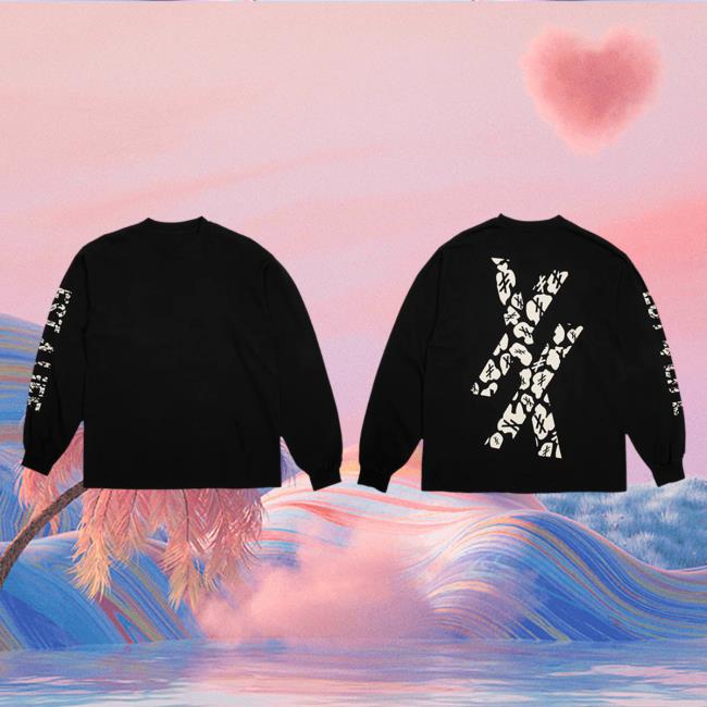 Official Mgk Merch Store Machine Gun Kelly Patterned Est 4 Life Long Sleeve T-Shirt Mgk Apparel Clothing Shop