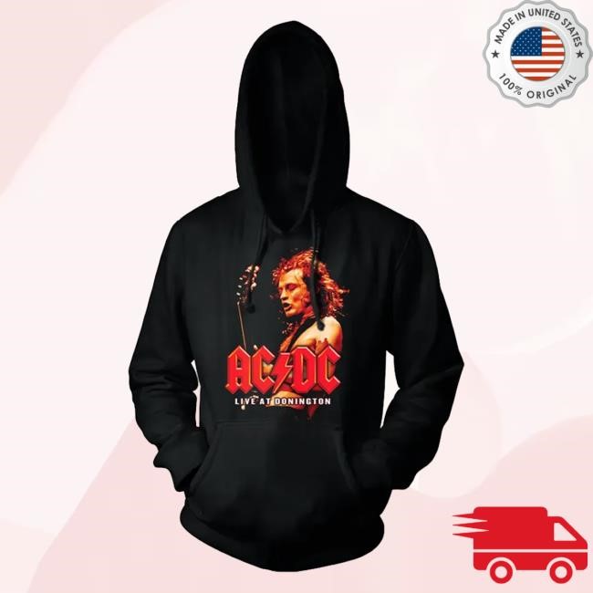 Official Ac Dc Merch Store Ac/Dc Live At Donington Pull Over Hoodie Ac Dc Shop Acdc Clothing