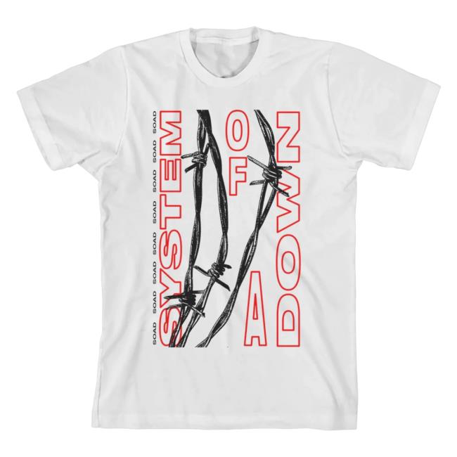 Official System Of A Down Clothing Merch Store Shop System Of A Down Barbed Wire Tee SystemOfADown
