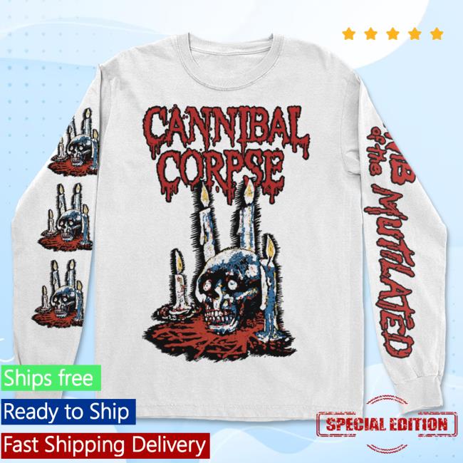 Official Kings Road Merch Store Cannibal Corpse Ritual Candles Long Sleeve Tees (White) Kings Road Shop CannibalCorpse