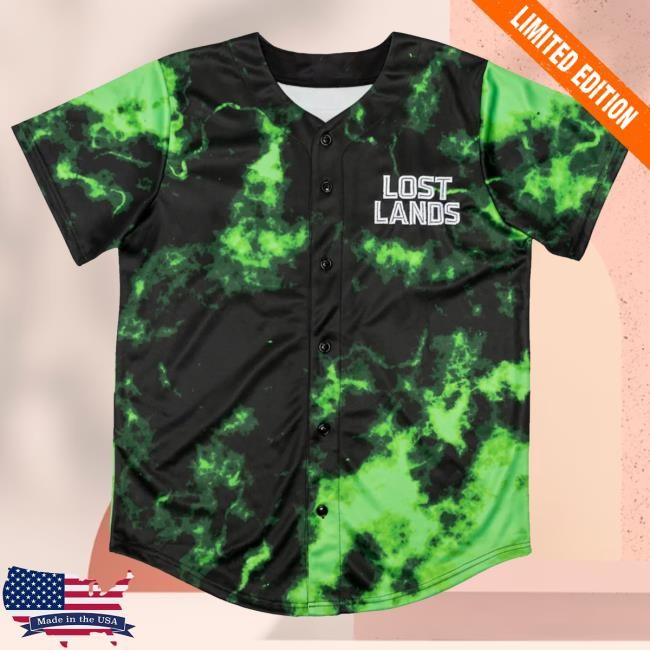 Excision Lost Lands Tie Dye Baseball Jersey(Green)