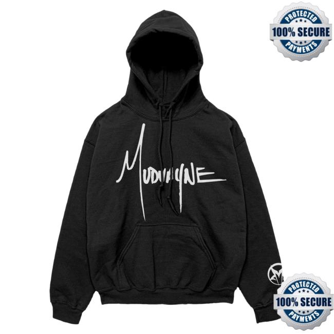Official Mudvayne Merch Mud Vayne Logo Black Hooded Sweatshirt