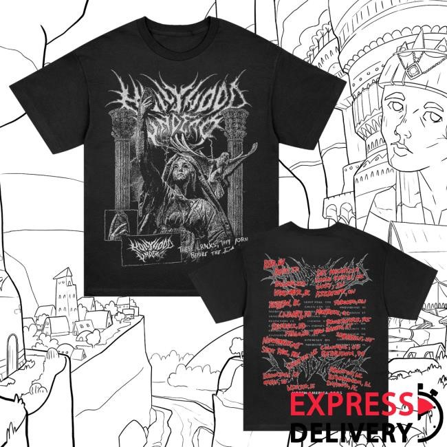 Hollywood Metal Logo 2025 Tour Tee (Black) Hollywood Undead Merch Store Official