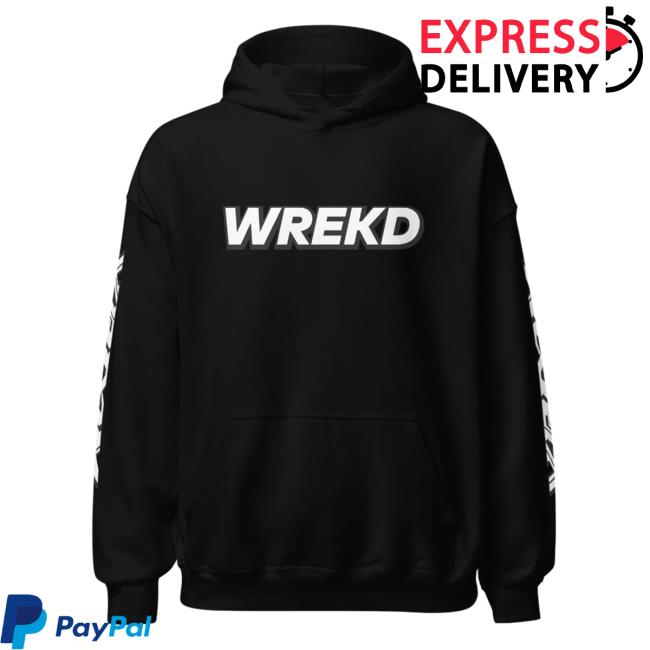Official Wrekd X Vroom Unisex Hooded Sweatshirt Black