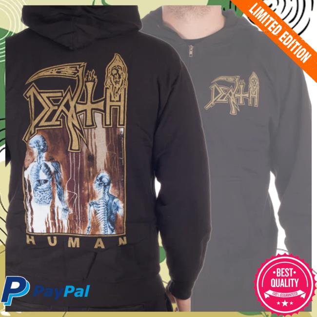 Official Indie Merch Store Shop Death "Human" Zip Hood IndieMerchStore