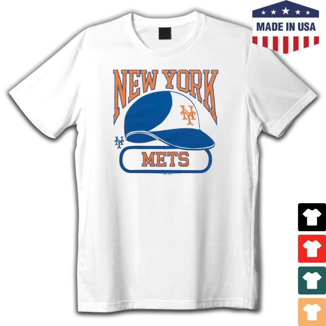 Offcial Homage Merch New York Mets Helmet Shirt