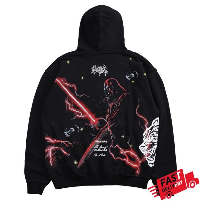 Official Darc Sport Merch Store Shop DarcSport Darth Vader "Side-By-Side" Pierce Pullover Sweatshirt in Black Darc Sport Apparel Clothing