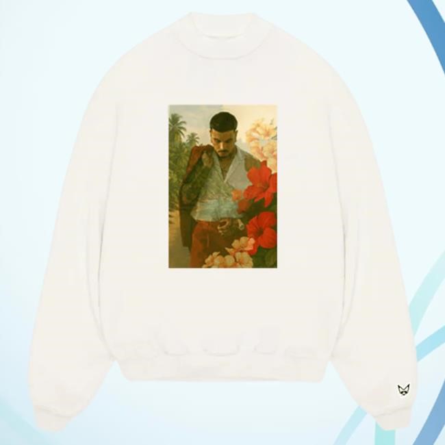 Official Rauw Alejandro Merch Store Shop Raul Portrait Tshirt Off White