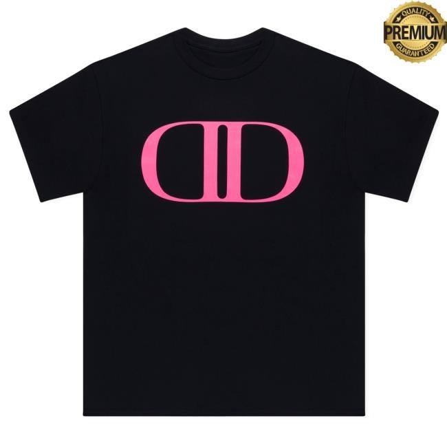 Official Lil Tecca Merch Store Dopamine Logo Tshirt (Black/Pink)