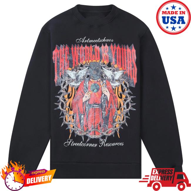 Official Capsule Clothing Store Art Meets Chaos World Spirit Crew | Black Capsule Nyc
