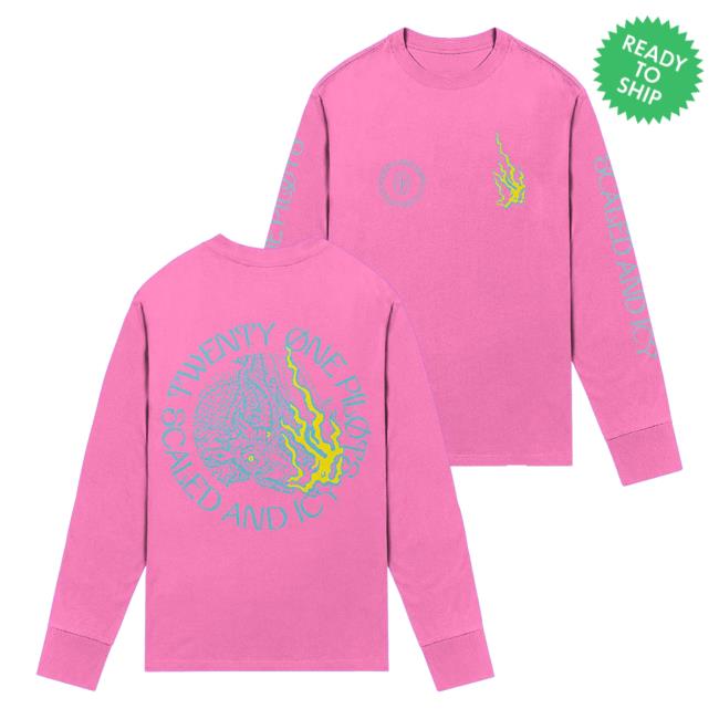 Official 21 Pilots Apparel Clothing Store Merch Twenty One Pilots Scaled And Icy Flame Dragon Long Sleeve T Shirt TwentyOnePilots 21Pilots Shop
