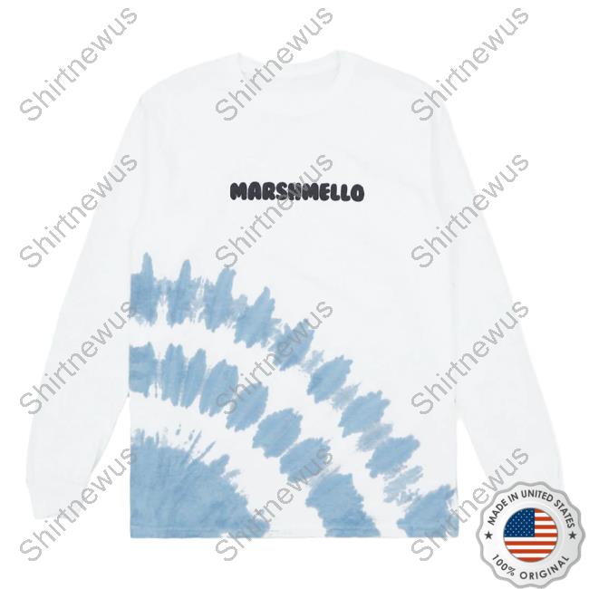 Official Marshmello Music Clothing Store Shop Mello Spot Tie Dye L/S Hoodies White Marshmellomusic Merch