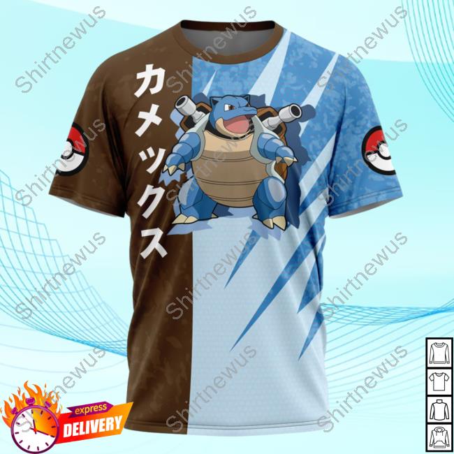 Official Anime Ape Clothing Blastoise Attack Pokemon Top Shirt Animeape