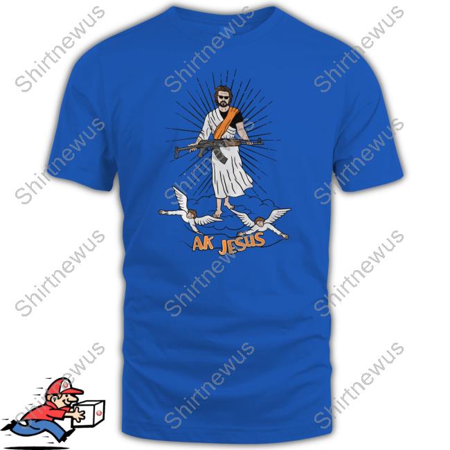 Grey Ak Jesus T Shirt Ak Guy Merch