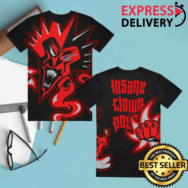 Official Icp Merch Clothing Store Insane Clown Posse Red Fred And Rat Black Tee