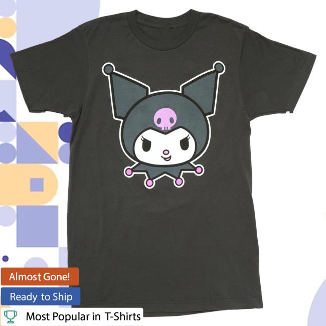Official Sanrio Apparel Clothing Kuromi Merch Kuromi Sanrio Original Front & Back New Shirt Sanrio Shop Store