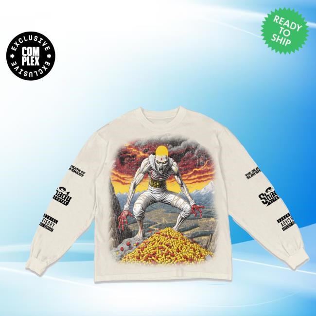 Official Complex Merch Store Shop Eminem Slim Shady Eminem Pills Long Sleeve Tees