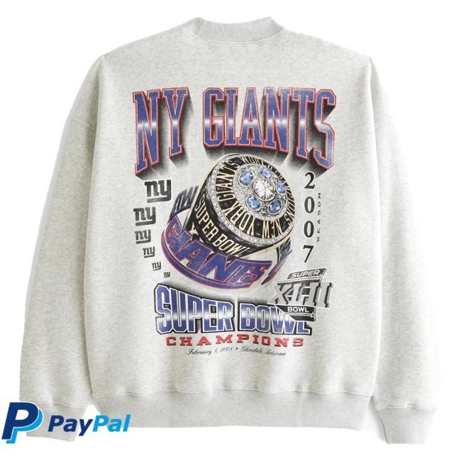 Official Abercrombie And Fitch Clothing New York Giants Graphic Sweater NFL by Abercrombie