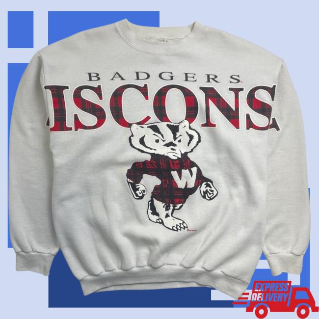 Official Shop Demand Vintage Cross Print Wisconsin Badger Sweatshirt Shopdemand