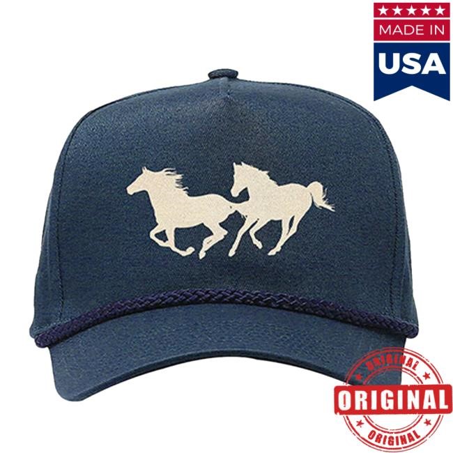 Kings Of Leon Shop Official Merch Clothing Mustang Snapback Hat (Navy)