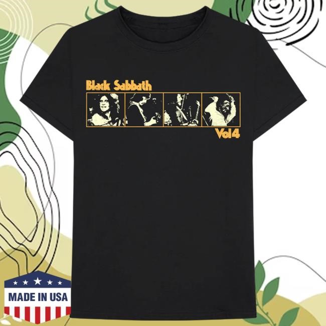 Black Sabbath Official Apparel Shop Store Vol. 4 Film Strip Black Tee - Black Sabbath