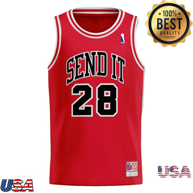Official Merchbar Bliss n Eso Send It Red Basketball Jersey Tee Merch Bar
