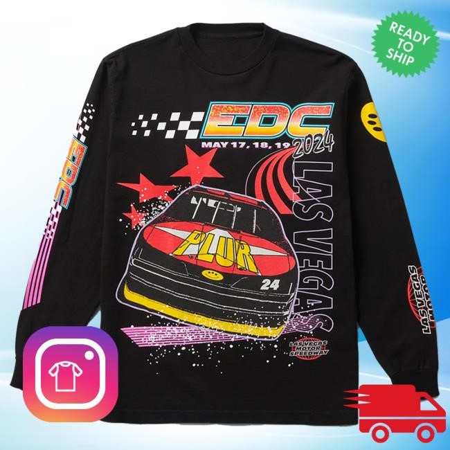 Official Insomniac Merch Shop EDC Plur Race Lineup LS Shirt