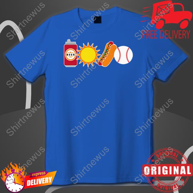 Obvious Shirts Merch The Chicago Version Beer Sun Hotdog Ball T-Shirt