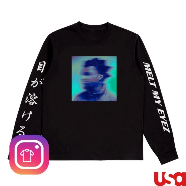 Denzel Curry Official Merch Shop Melt My Eyez Black Women's Long Sleeve Tee