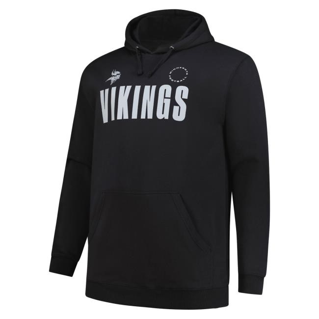 Men's Fanatics Black Minnesota Vikings Big & Tall Chip Shot Hooded Sweatshirt