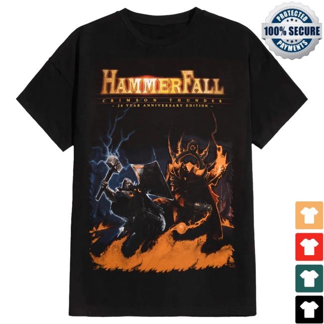 Official Nuclear Blast Merch Shop Hammerfall - Crimson Thunder 20Th Anniversary - T-Shirts NuclearBlast