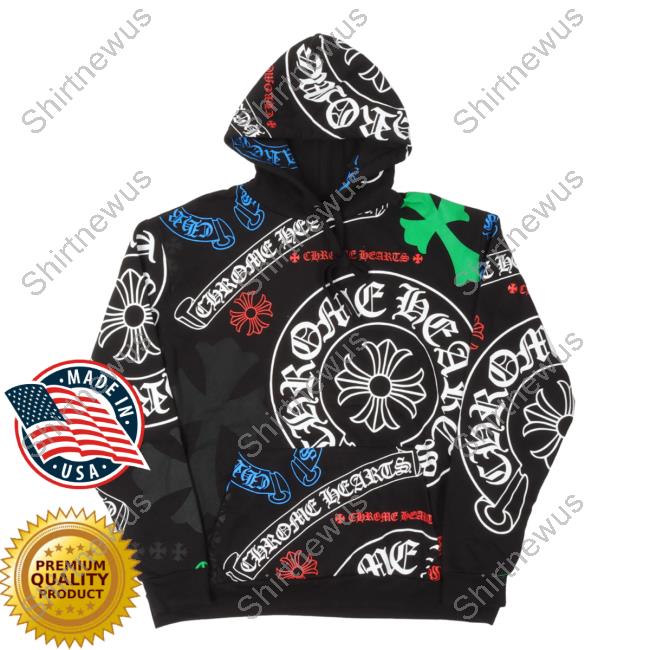 Official Justin Reed Chrome Hearts Stencil Logo Sweater Black Justinreed