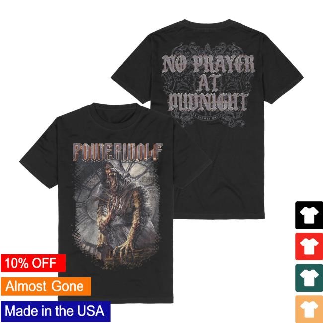Powerwolf Shop Merch No Prayer At Midnight Shirt New