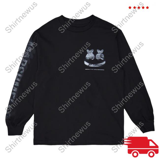 Official Marshmello Music Clothing Store Shop Out Of Focus L/S Crewneck Sweatshirt Black Marshmellomusic Merch