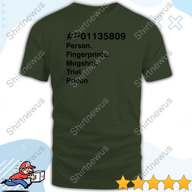 Official P01135809 Person Fingerprints Mugshot Trial Prison Sweatshirt