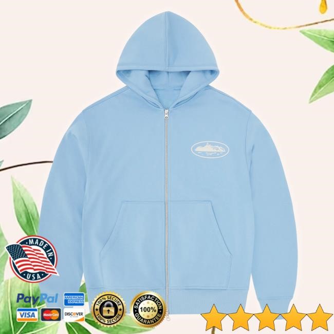 Official Corteiz Island Zip Hood [Baby Blue]