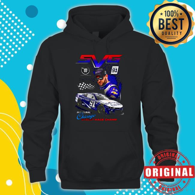 Official Trackhouse Racing Team Store Shop Project91 Shane Van Gisbergen Chicago Street Race Champ Long Sleeve T Shirt