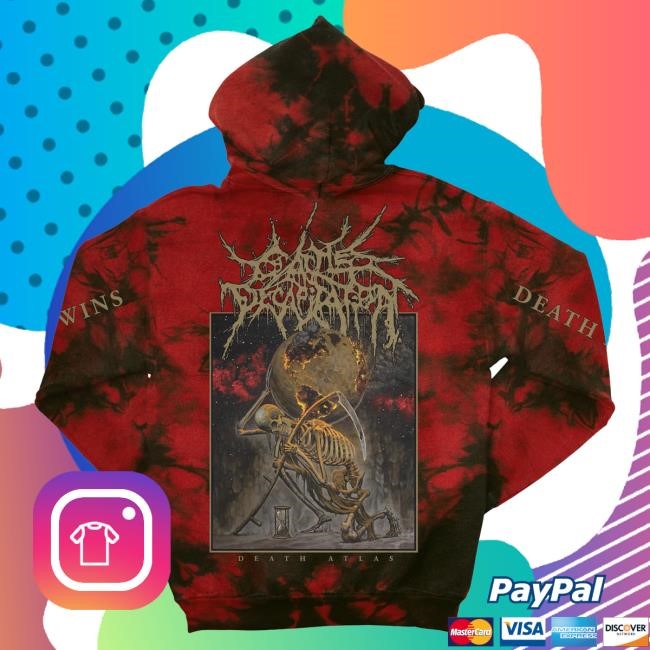 IndieMerchstore - Cattle Decapitation Death Atlas Tie Dye Hoodie