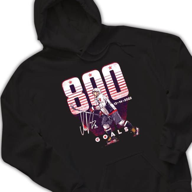 Official Alex Ovechkin Washington 800 Goals Bold signature T Shirt