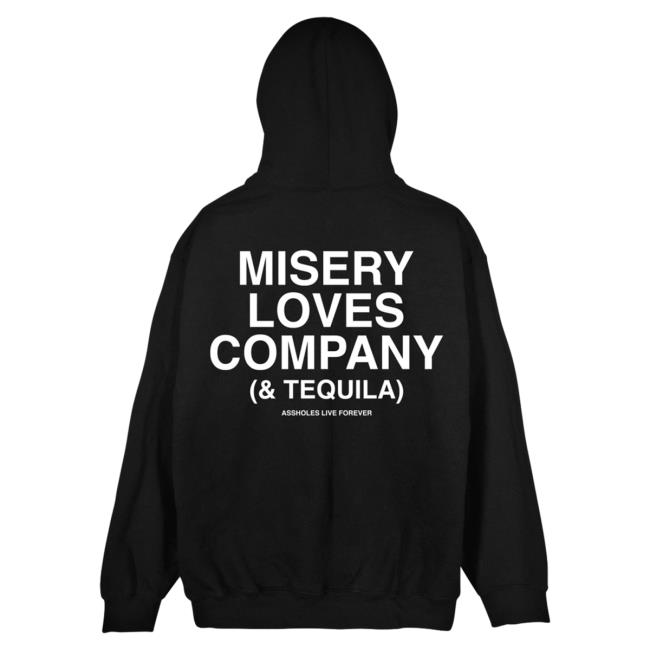 Official Linda Finegold Merch Store Misery Loves Company (& Tequila) Black Long Sleeve T Shirt Lindafinegold Clothing Shop