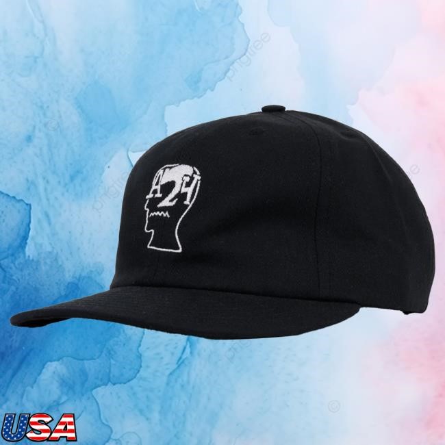 Official Brain Dead Merch Store We Are Brain Dead Wool Flannel LA Logo Head 6 Panel Cap - Black