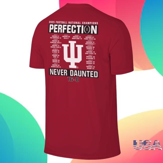 NCAA College Indiana Hoosiers Perfect Season Schedule T-Shirt Gear